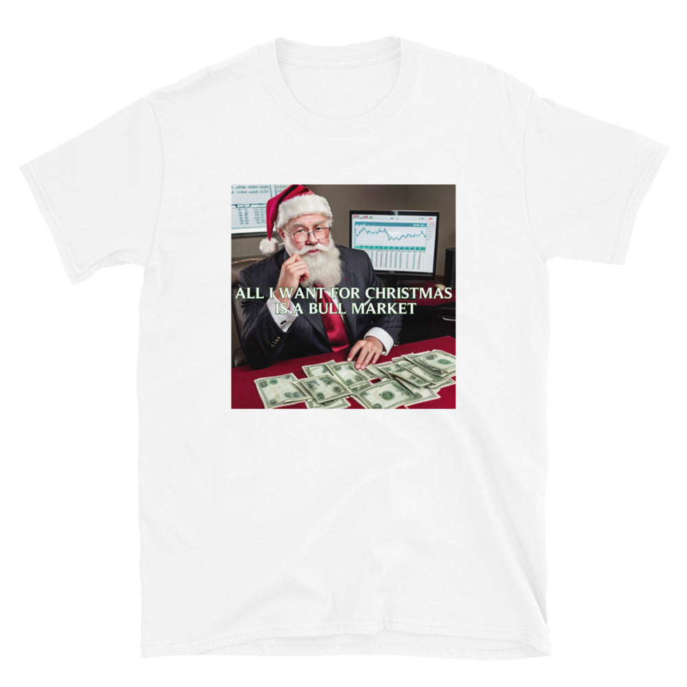 Santa Bull Market T Shirt - Arbitrage Andy